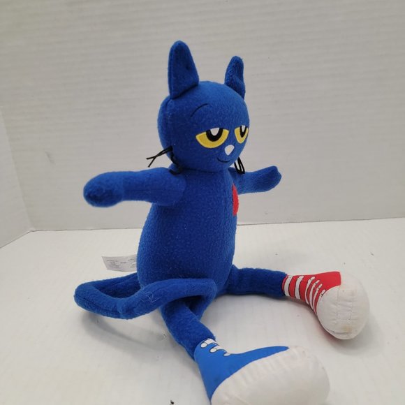 Pete The Cat Plush Animal Doll Based on the Books James Dean Blue Red Heart 12" - Picture 6 of 10